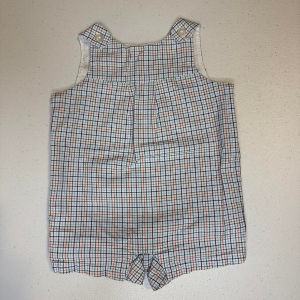 Janie and Jack Plaid Romper 0–3M